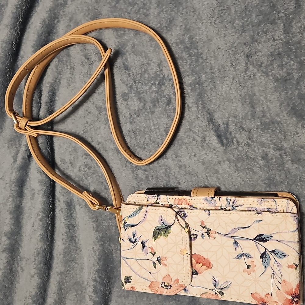 Floral Crossbody Phone Wallet.The NATALIE. Big Enough To Hold a GALAXY S23+